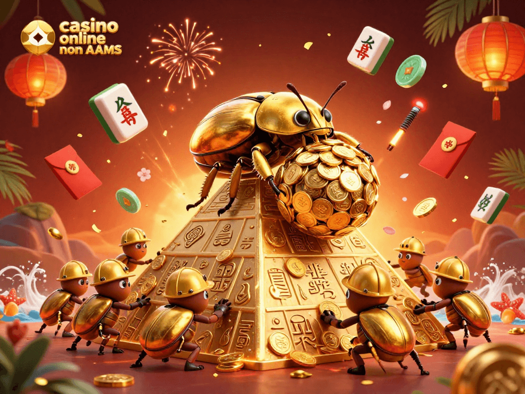 Attiva il divertimento nei casino online non AAMS con questa vivace illustrazione 3D.
