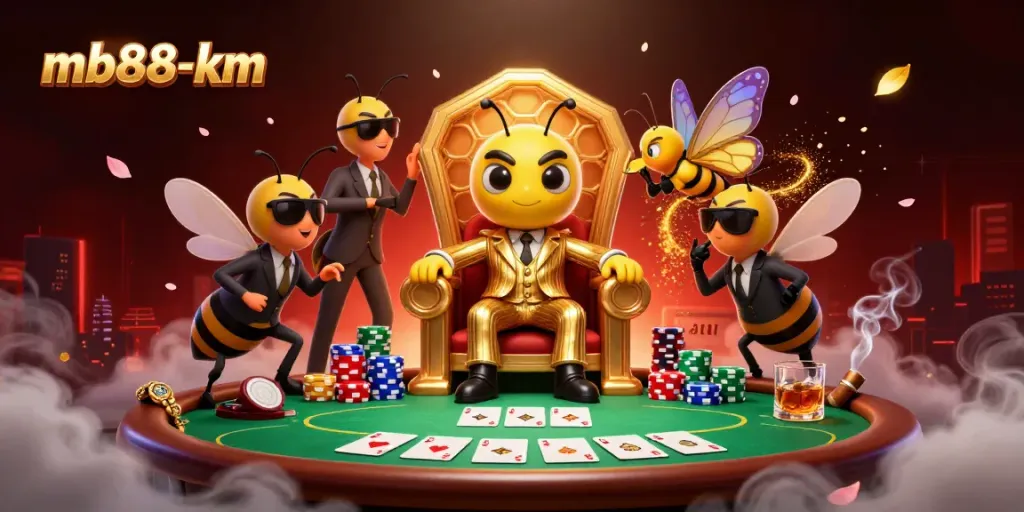 Experience intense poker action at mb88-km with buzzing characters and captivating gameplay!