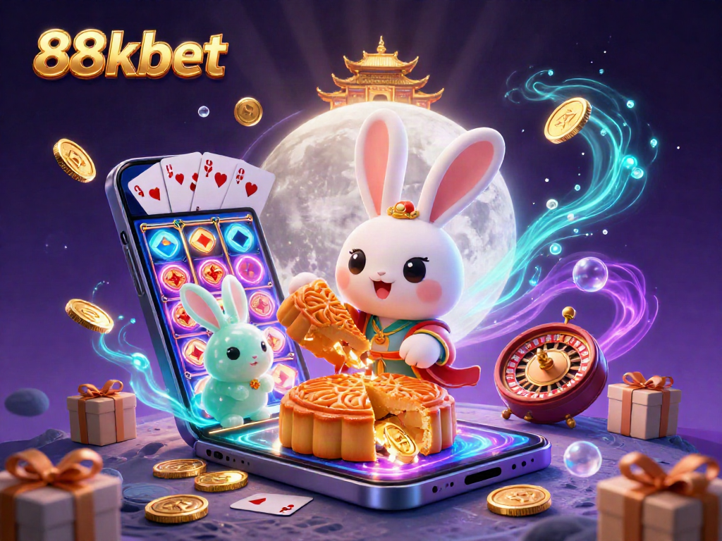 Join the excitement at 88kbet, where a moon rabbit finds poker chips hidden in mooncakes!
