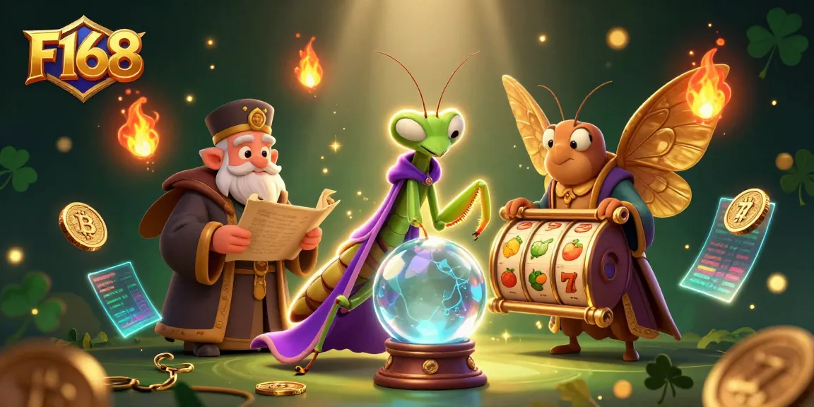 Experience F168's thrilling slots action with vibrant characters and glowing details.