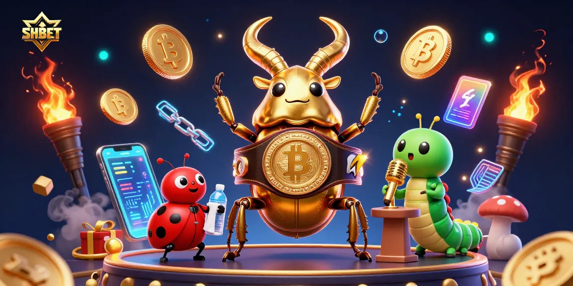 Engage with SHBET's exciting gaming universe illustrated through vivid 3D art featuring glowing elements and colorful characters.