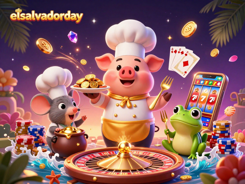 Experience the vibrant thrill of elsalvadorday with gourmet golden coins and casino excitement.