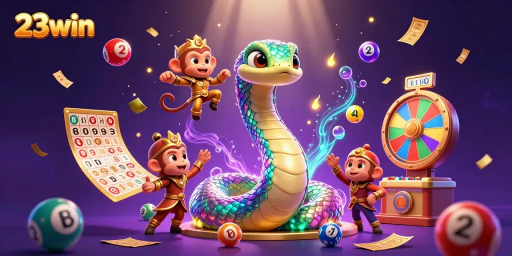 Engage with thrilling gameplay at 23win with colorful dynamic lottery elements and mystical characters.