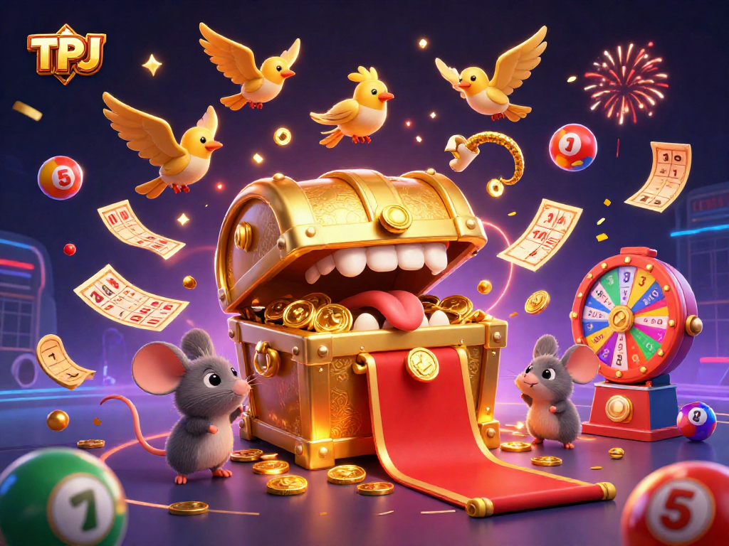 Engage with TPJ's thrilling lottery scene as adventurer mice explore vibrant treasures!