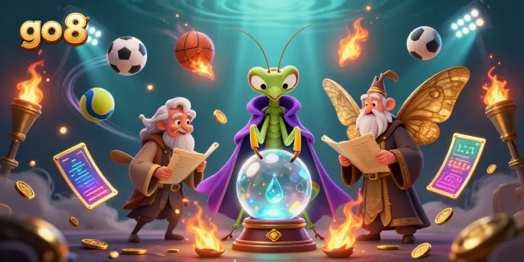 Engage with go 8 casino strategies in this vibrant, detailed illustration featuring a mystical fortune teller scene.