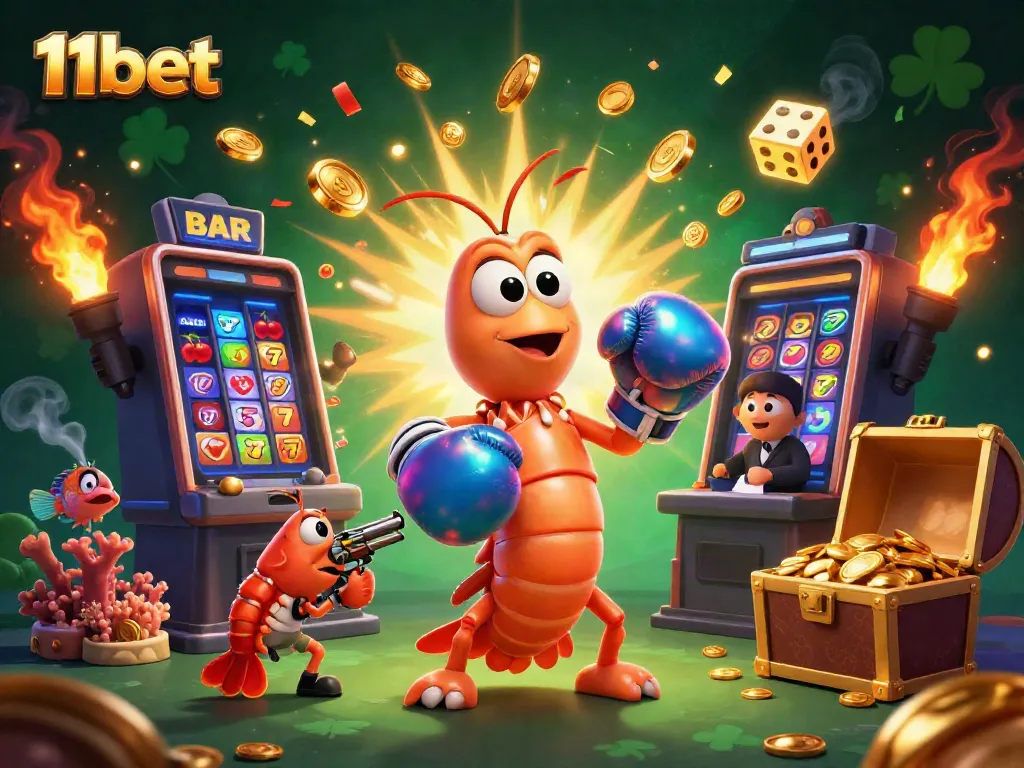 Experience thrilling wins at 11bet with vibrant casino elements and dynamic characters.